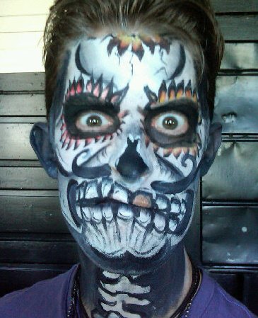 day of dead skull face paint. Day of the Dead Skull